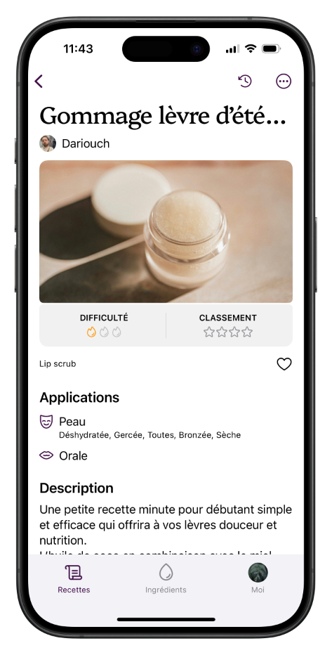 Recipe editor